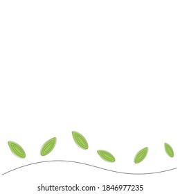 Green leaves abstract background. Vector illustration