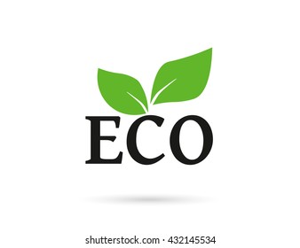 Green leaves abstract background. Vector illustration. Eco friendly