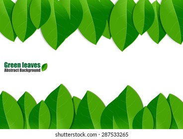 green leaves abstract background.Vector Illustration