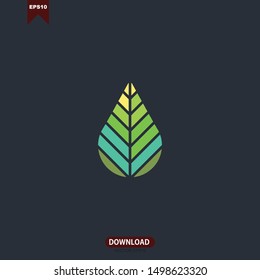Green Leaves Abstract Logo Design