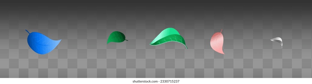 Green Leaves Abstract Vector Black Transparent Panoramic Background Brochure. Metallic Leaf Banner. Blue Foliage Motion Backdrop. Color Organic Branch.