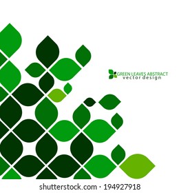 Green Leaves Abstract Vector Design