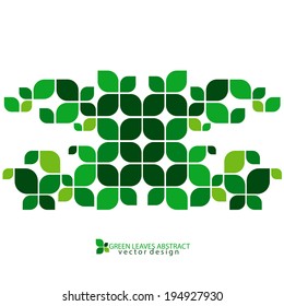 Green leaves abstract vector design