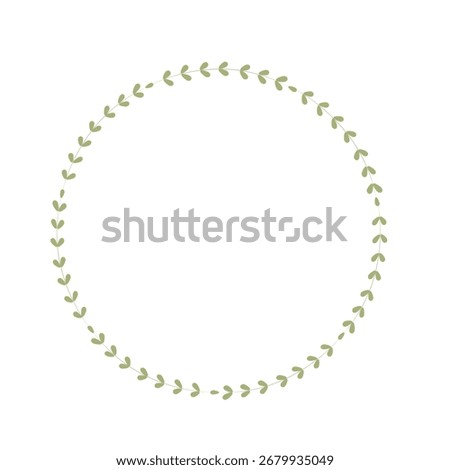 green leaves arranged in a circle
