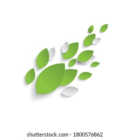 Green leaves backdrop. Seamless vector floral pattern background.