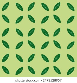 Green leaves with green background