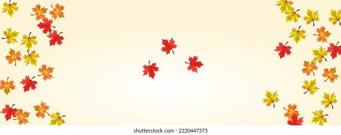 Green Leaves Background BeigeVector. Floral Ground Design. Orange Seasonal Plant. Celebrate Foliage Frame.