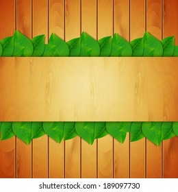 Green leaves background. EPS10 vector