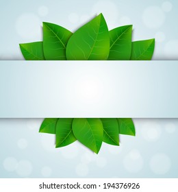 Green leaves background. EPS10 vector