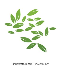 
Green leaves background ilustration pattern template