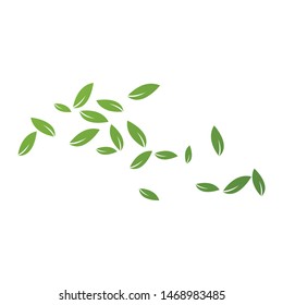 Green leaves background ilustration pattern template