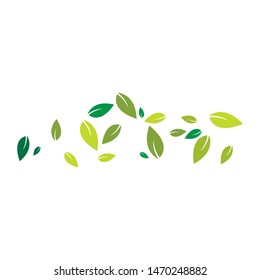 Green leaves background ilustration template
