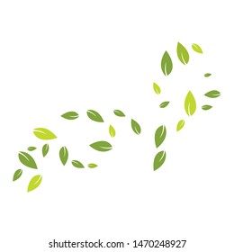 Green leaves background ilustration template
