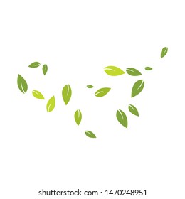 Green leaves background ilustration template
