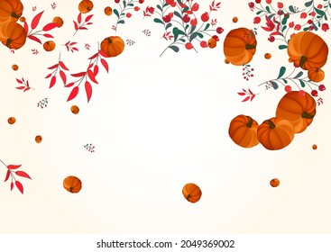 Green Leaves Background Light Vector. Gold Pattern Banner. Burgundy Leaf Nature Frame. Gourd Floral. Invitation Illustration.
