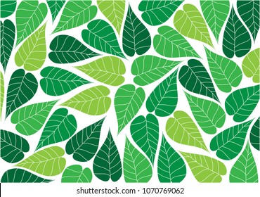 Green leaves background pattern - Season, Springtime, Textile, Nature, Abstract,floral 