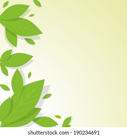 Green Leaves Background vector illustration