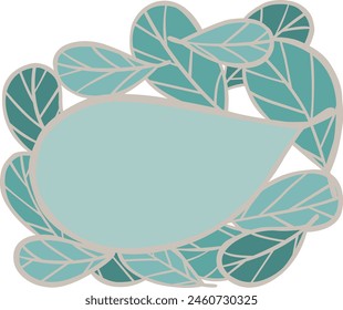 Green leaves banner illustration for decoration on garden and natural concept.