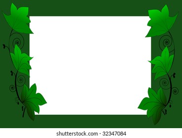 green leaves boarder