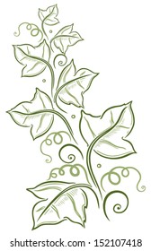 Green leaves, border