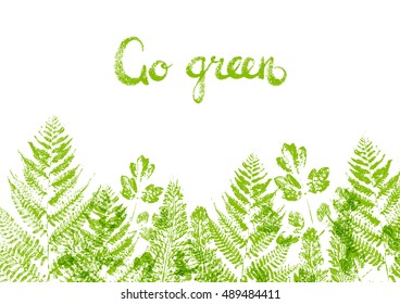 Green leaves border for Your design