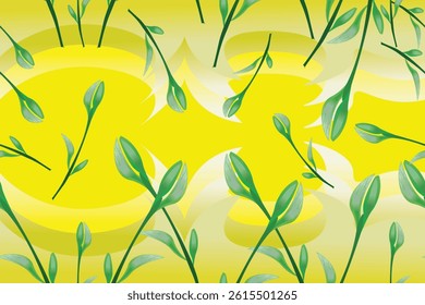 green leaves

botanical pattern

plant illustration

nature design

leaf sprout

fresh green

young plant

foliage background