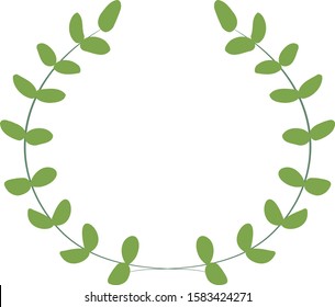 Green leaves and branch design frame