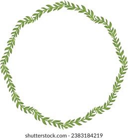Green leaves Branch Square Frame leaf laurel wreath horizontal vintage frames flower floral border Botanical Branches ornate Elements design border badge decoration isolated 