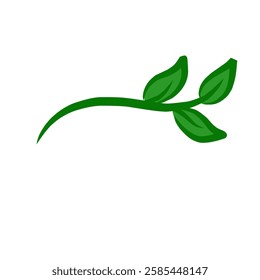 green leaves with branches simple hand drawn