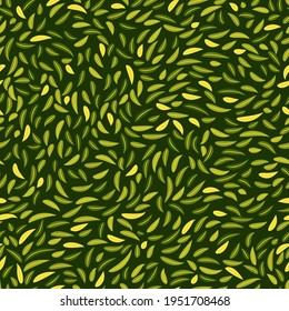 green leaves. color repetitive background. floral seamless pattern. fabric swatch. wrapping paper. continuous print. vector design element for apparel, textile, home decor, phone case, banner, ad