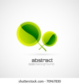 Composición de hojas verdes. Fondo de naturaleza del vector