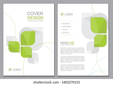 Green leaves cover  page design