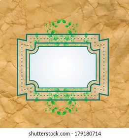 green leaves and crumpled paper 