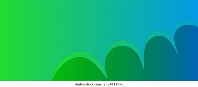 Green leaves design in green background , leaves design in green gradient , illustration 