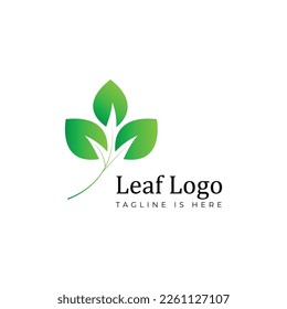 green leaves design elements logo
