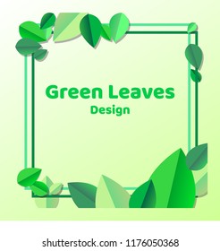 green leaves design for use.