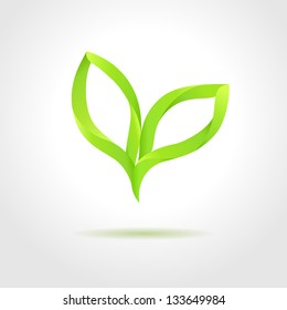 Green leaves. Eco concept