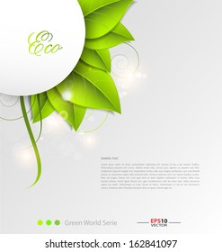 Green leaves ecology background for creative design needs