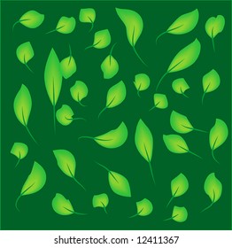 Green leaves floral background