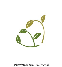 Green Leaves Flower Logo Template Illustration Design. Vector EPS 10.