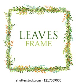 green leaves frame