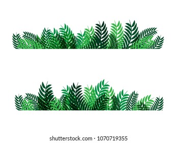 Green leaves frame vector abstract  nature background design