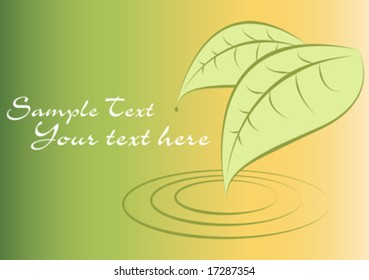 green leaves fully editable vector illustration