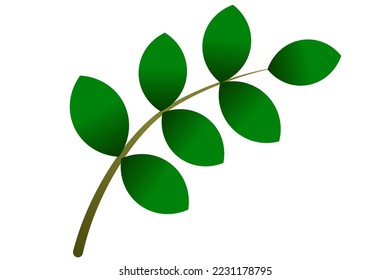 Green leaves gradient art for your design.