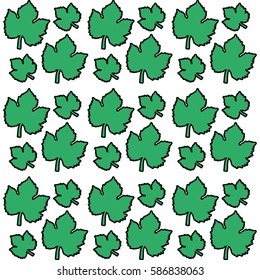 green leaves grape seamless pattern design vector illustration eps 10