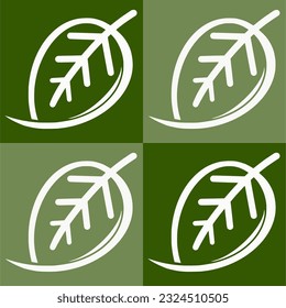 Grüne Blätter, handgezeichneter Hintergrund, nahtlose Muster, Vektorgrafik-Design
