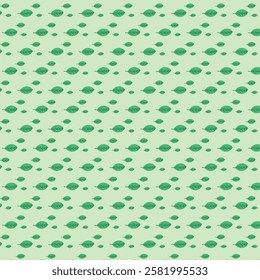 Green leaves hand drawn patern. Vector herbal, floral, greenery, leaf foliage background. Vector illustration Pro Vector