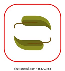 Green leaves icon 1