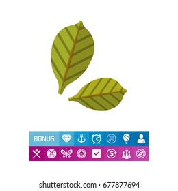 Green leaves icon 2