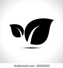 Green leaves icon